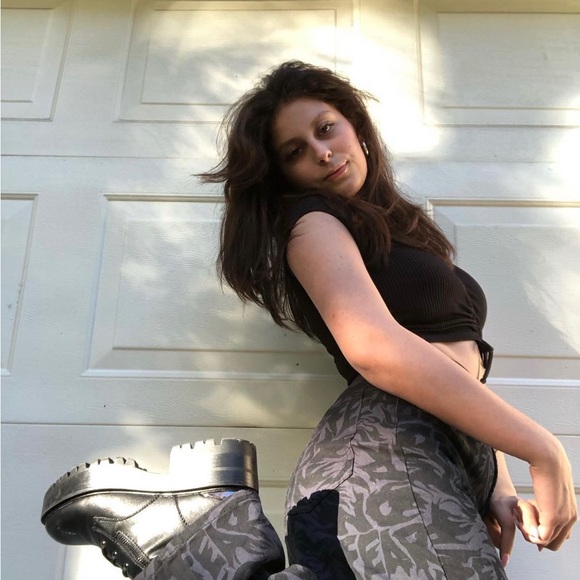 💗black and gray straight leg pants - Picture 5 of 6